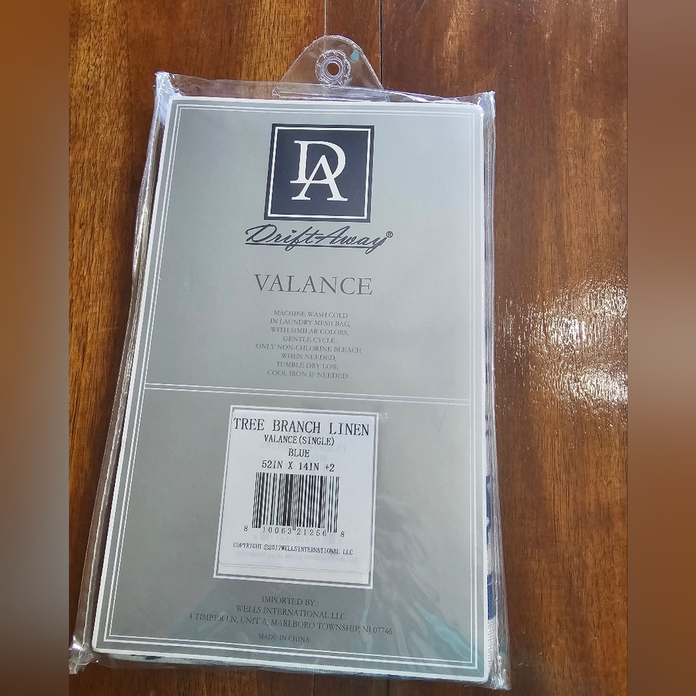 Tree Branch Linen Valance Curtain